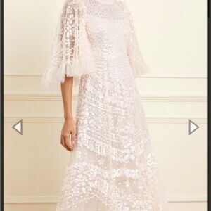 Needle & Thread
Anais Sequin Flutter-Sleeve Gown